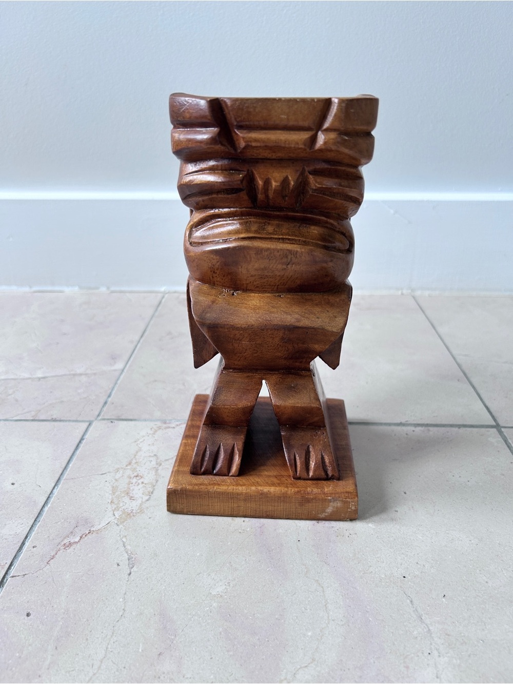 Alii Woods 1975 Wood Tiki Hawaiian Sculpture 9” x 4” Patry Decor Summer Hut